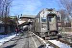 Eastbound NJT Train # 1710 arriving into Kingsland Station with Multilevel Cab Car # 7002 on the point 